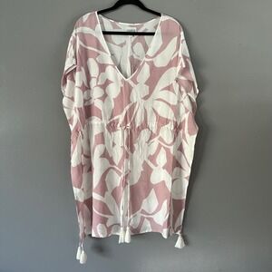 Poolside Paradiso Swim Cover-Up | White +‎ Mauve